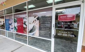 Home Care Assistance Storefront Window Graphics Custom Made by Visual Signs in Orlando, FL