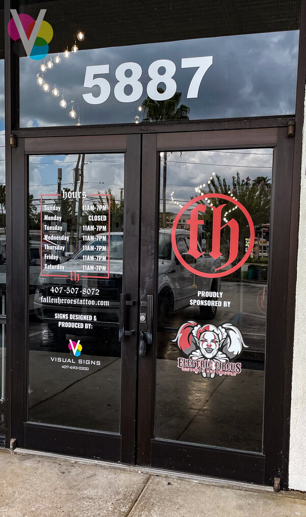 Vinyl Window Signs for Businesses, Commercial Window Signs