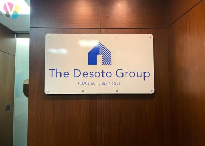 Desoto Group Acrylic Sign Board in Orlando by Visual Signs & Graphics