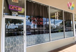Frosted Vinyl Window Graphics by Visual Signs and Graphics in Orlando